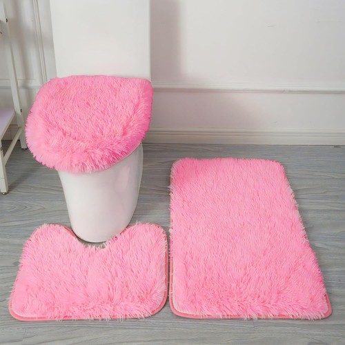 Pink bathroom rugs sets 3piece - sets,