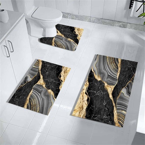 Black and gold rug - black, for